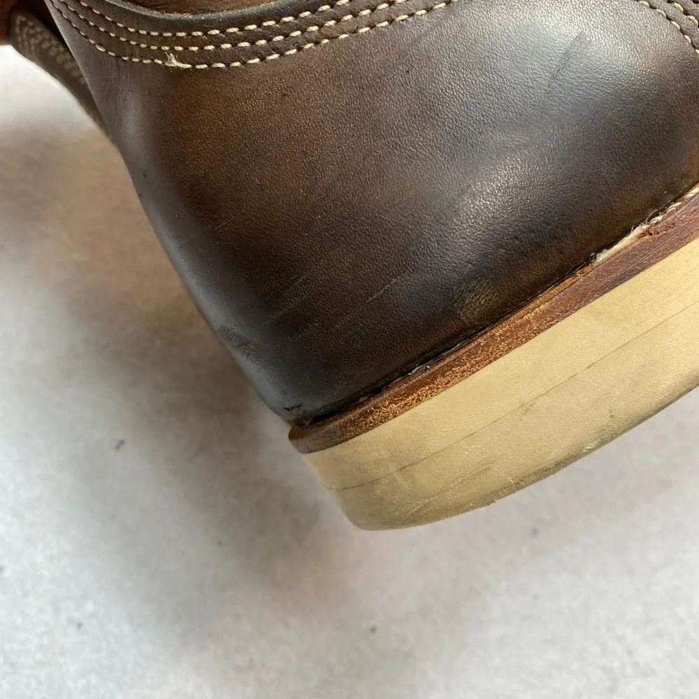 RRL Ralph Lauren Murry Boots Mens 10 Brown Leather Lace Up Bench Made USA